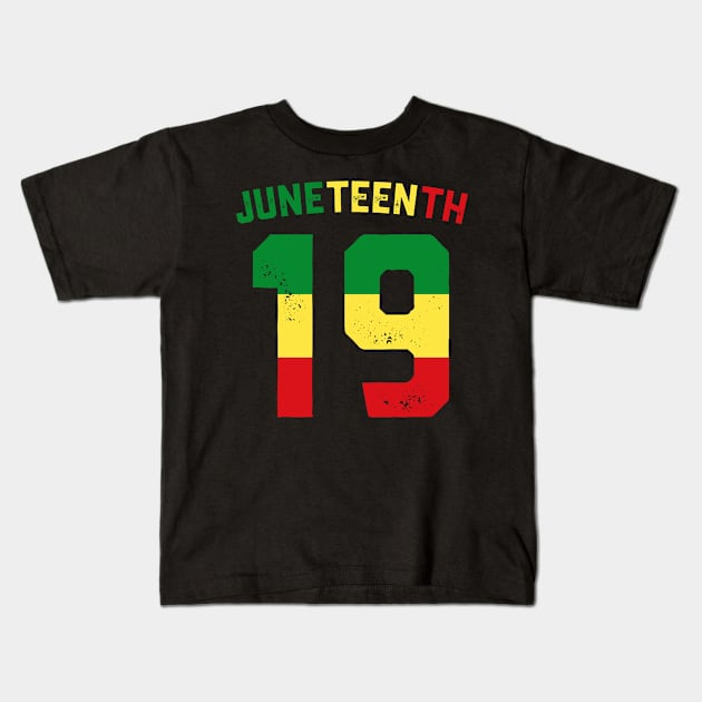 Juneteenth Ancestors Black Pride African American June 19 Kids T-Shirt by joneK